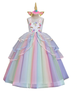 VESTIDO UNICORNIO LARGO CON CINTILLO