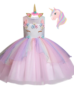 DISFRAZ UNICORNIO, VESTIDO CON CINTILLO