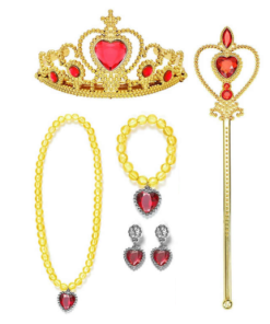 SET PRINCESAS. CORONA, VARITA, COLLAR, ANILLO Y AROS