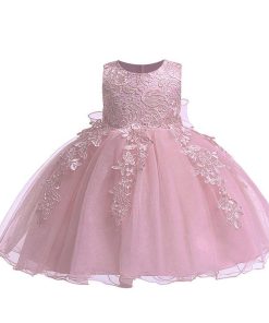 VESTIDO EN ORGANZA Y ENCAJE