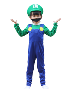 DISFRAZ INFANTIL LUIGI, ENTERITO Y GORRO