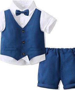 CONJUNTO CAMISA ,CHALECO SIN MANGA,HUMITA Y PANTALÓN CORTO