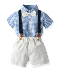 CONJUNTO CAMISA, HUMITA, SUSPENSORES Y PANTALON CORTO